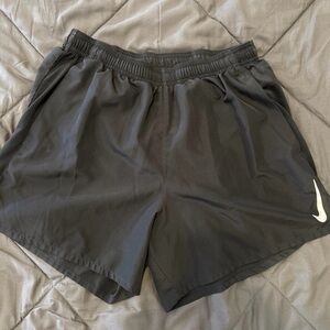 Nike Shorts (Black With Silver Nike Sign) Size Medium
